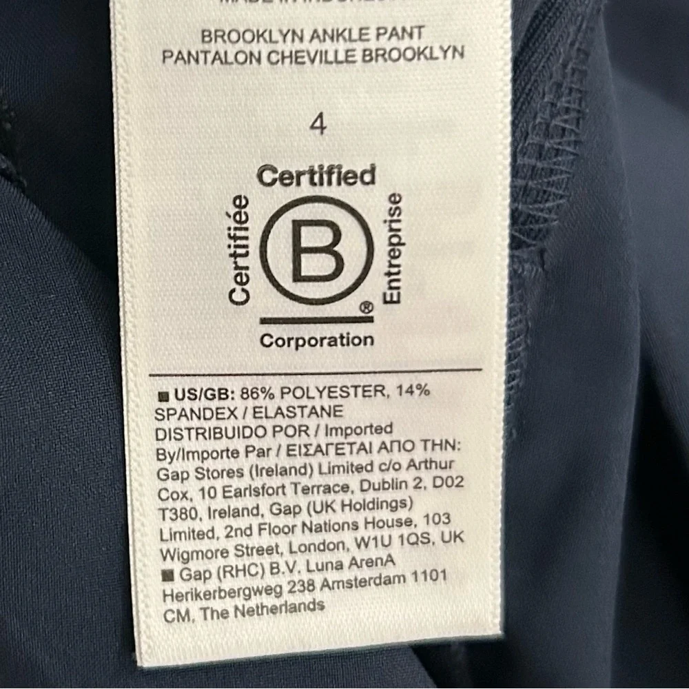 Athleta Brooklyn Ankle Pants Women’s Size 4 Pull On Lightweight Travel Pockets
